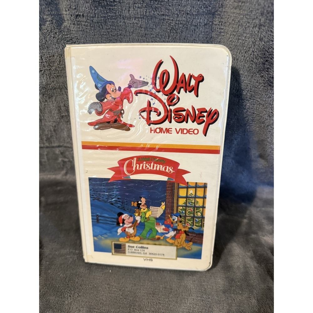 Walt Disney Home Video Christmas VHS White Clamshell Vintage Mickey Mouse Goofy